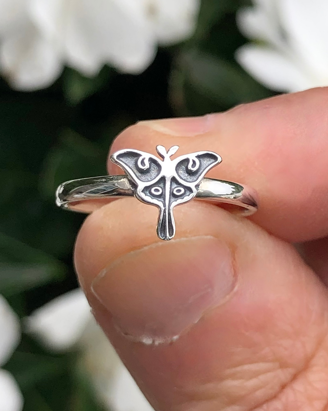 Luna Moth Ring close up