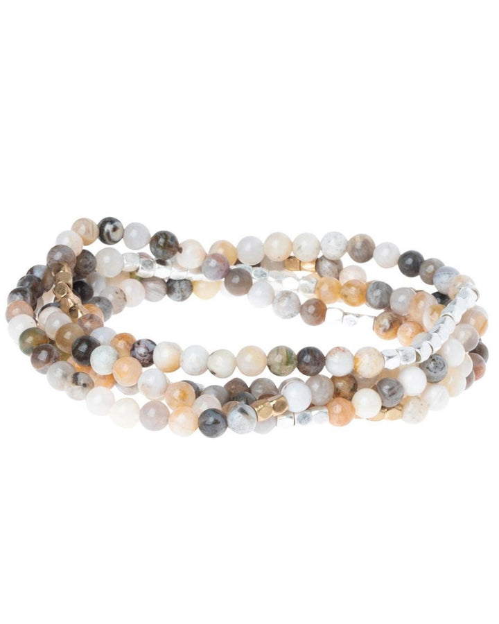 Mexican Onyx With Gold and Silver Accents Gemstone Wrap