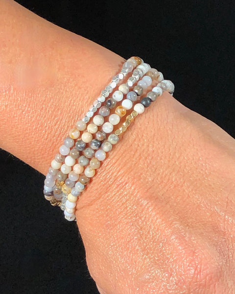 Mexican Onyx With Gold and Silver Accents Gemstone Wrap