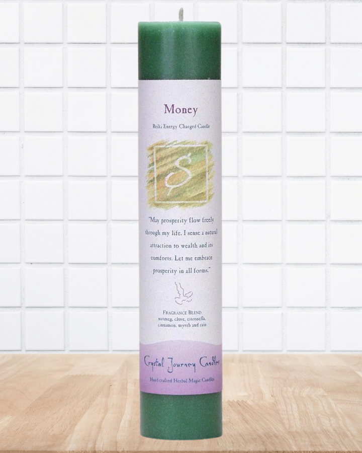 Money Reiki Charged Candle