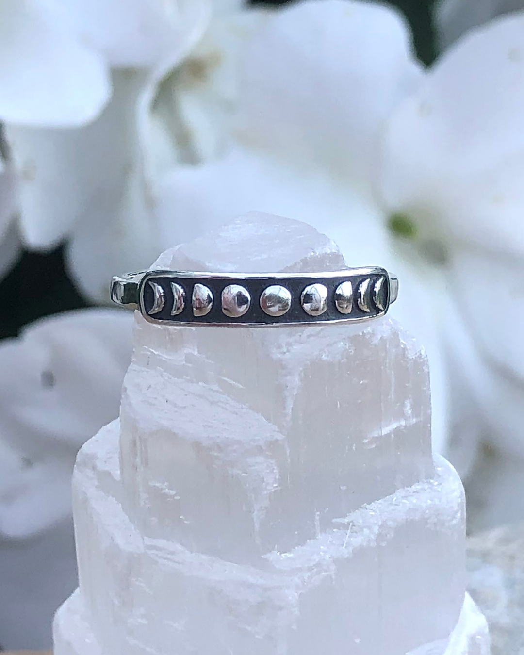 Moon Phases Sterling Silver Ring