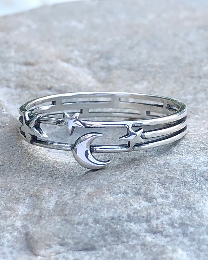 Moon and Stars Ring