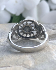 Sun and Moon Large Sterling Silver Ring