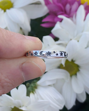 Sterling Silver Moon and Stars Ring