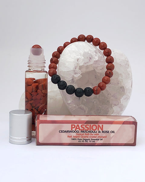 Red Jasper Roll On and Bracelet - PASSION