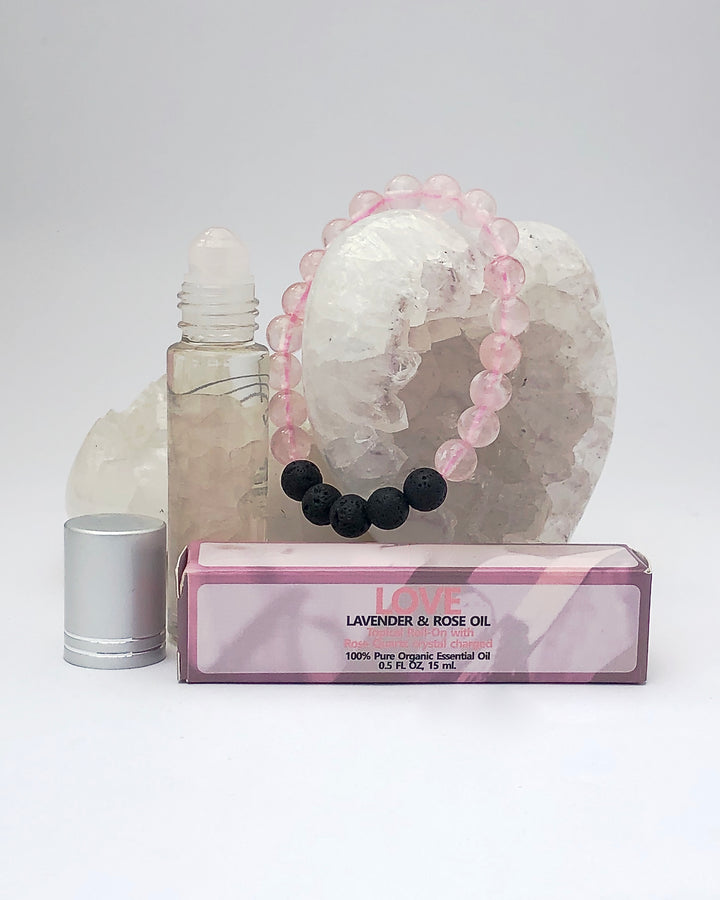 Rose Quartz Roll On and Bracelet - LOVE