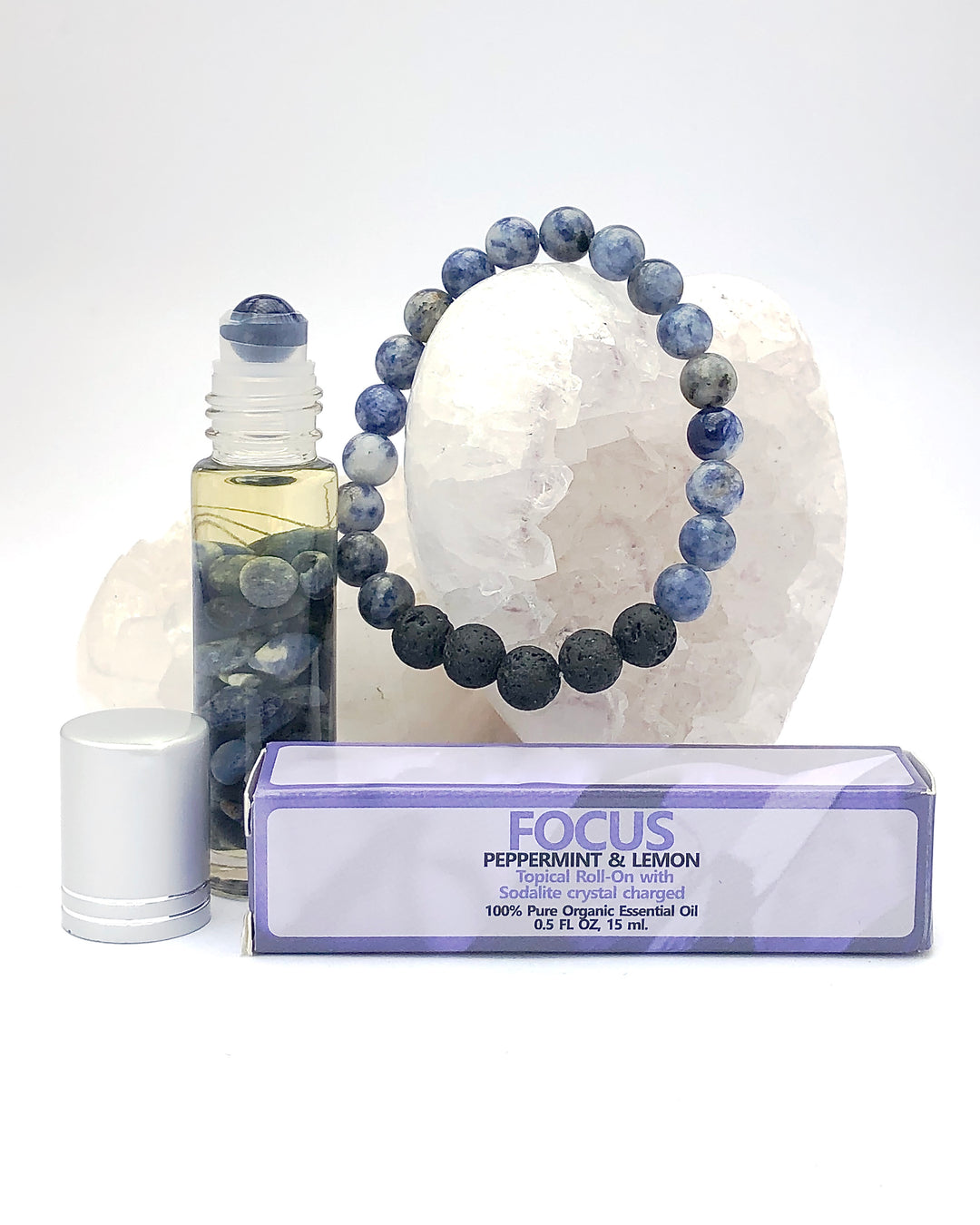 Sodalite Roll On and Bracelet - FOCUS