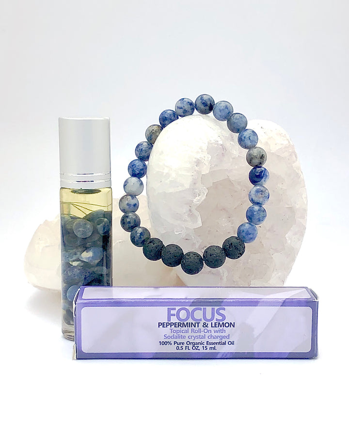 Sodalite Roll On and Bracelet - FOCUS