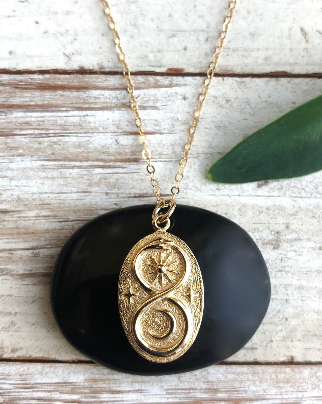 Ouroboros Gold Bronze Necklace