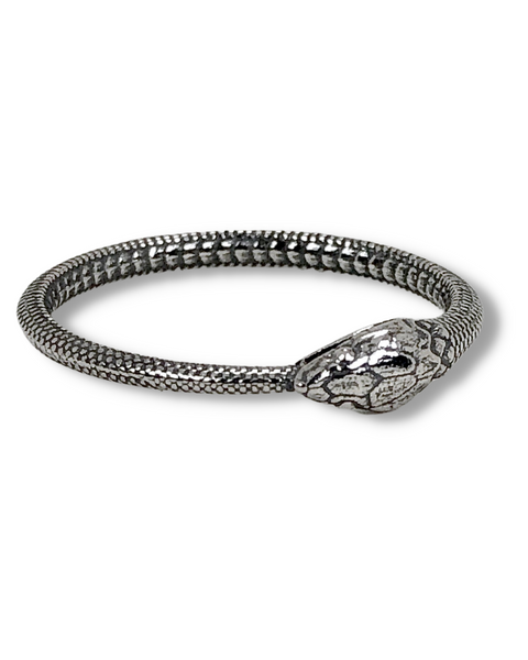 Ouroboros Silver Snake Ring