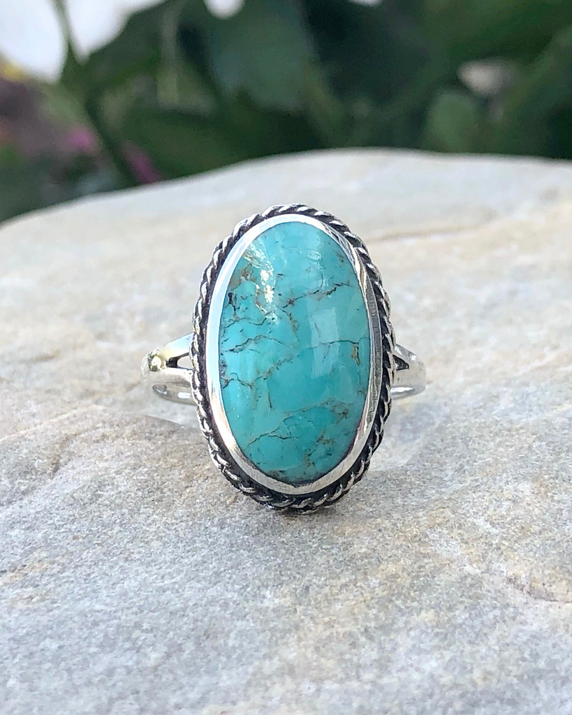 Natural old turquoise ring 3.86g turquoise live mouth ring antique pendant  old bead antique - Shop shanchiart Antique shop General Rings - Pinkoi