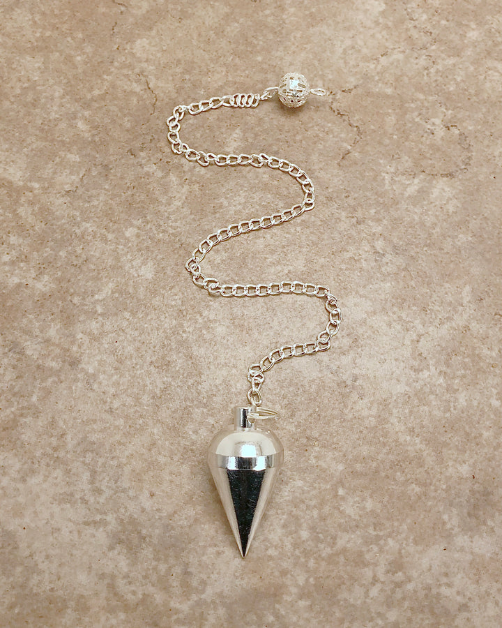 Silver Toned Metal Pendulum