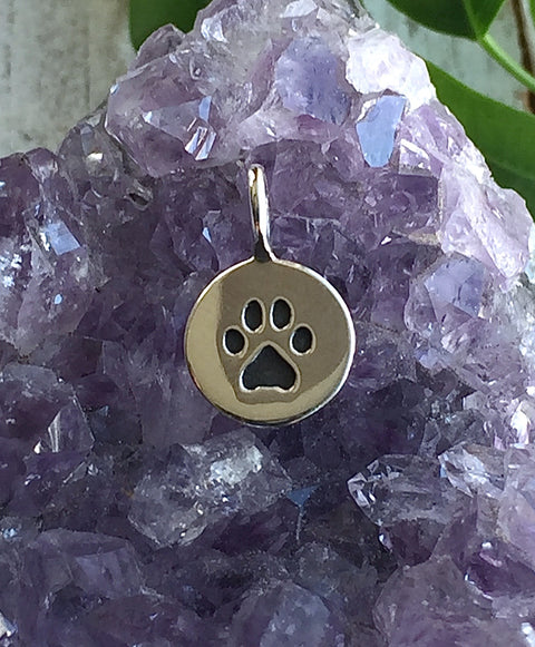 Silver Paw Print Necklace