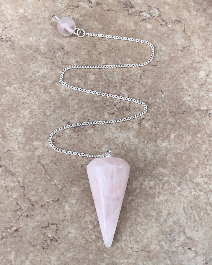 Rose Quartz Crystal Pendulum