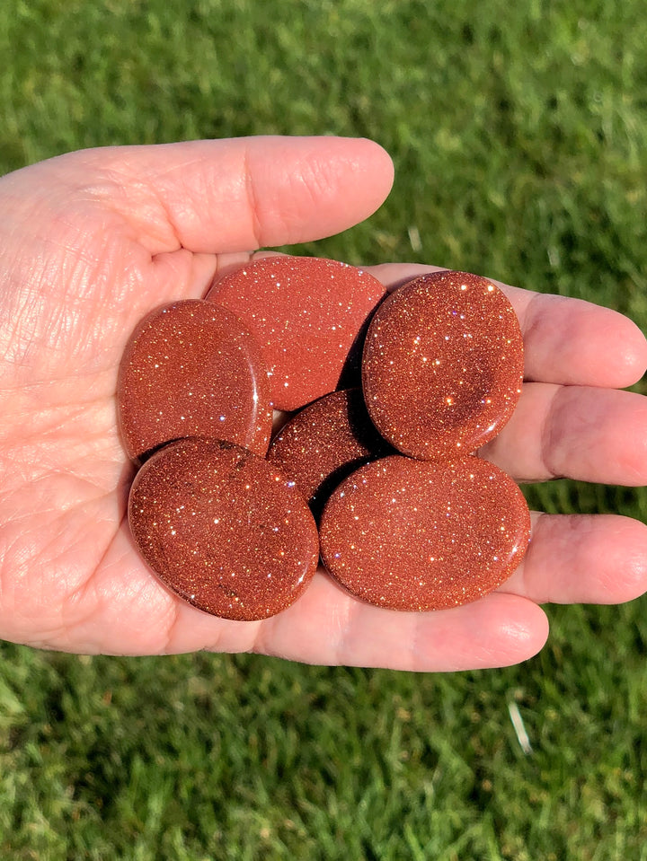 Red Goldstone Worry Stone