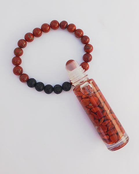 Red Jasper Roll On and Bracelet - PASSION
