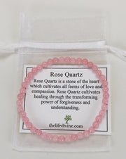 Rose Quartz Mini 4mm Gemstone Bracelet