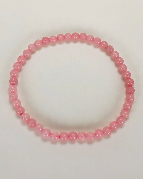 Rose Quartz Mini 4mm Gemstone Bracelet
