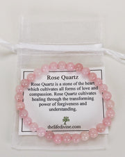 Rose Quartz 6mm Gemstone Bracelet
