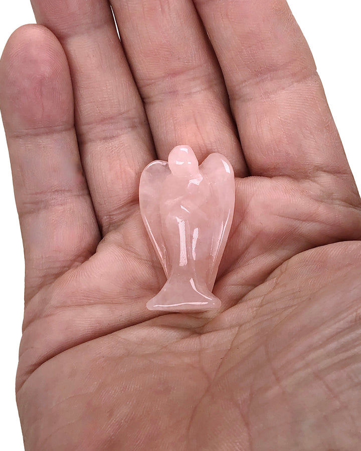 Rose Quartz Angel Figurine Stone