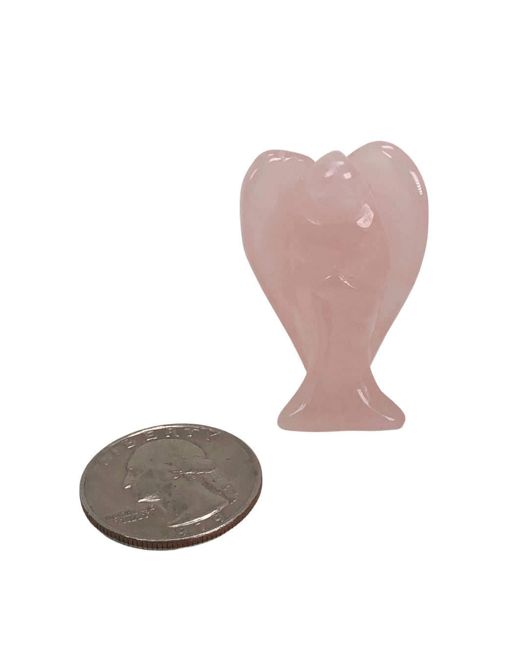 Rose Quartz Angel Figurine Stone