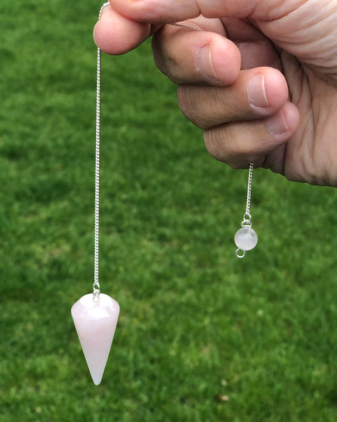 Rose Quartz Crystal Pendulum
