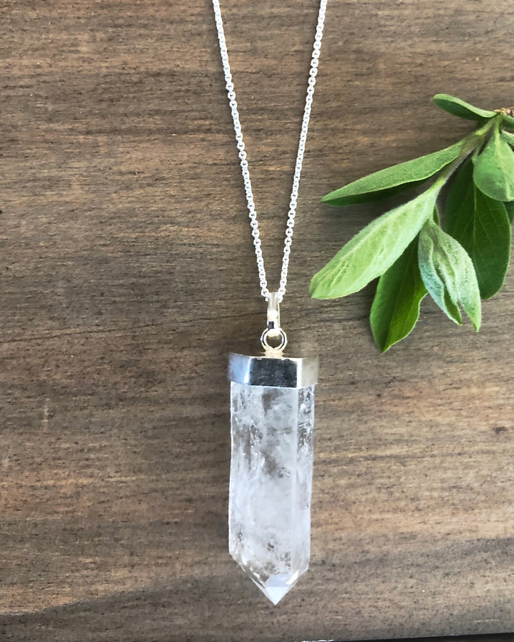 Rough Quartz Crystal Pendant