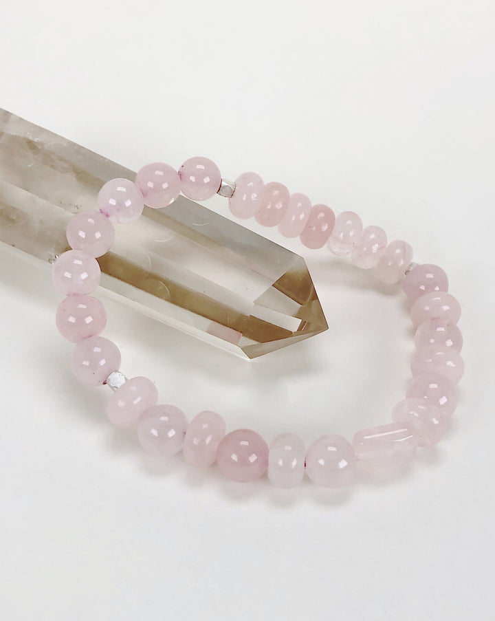 Rose Quartz 8mm Beaded Bracelet