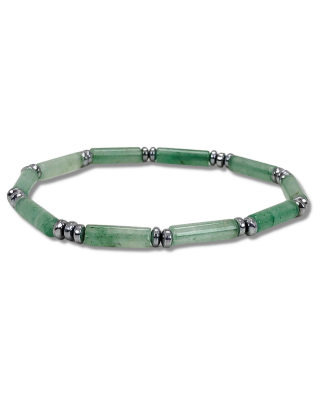 Aventurine Gemstone Tube Bracelet