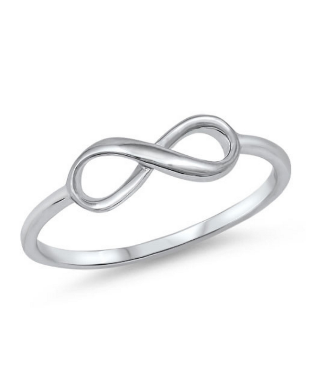 Silver Infinity Ring white background