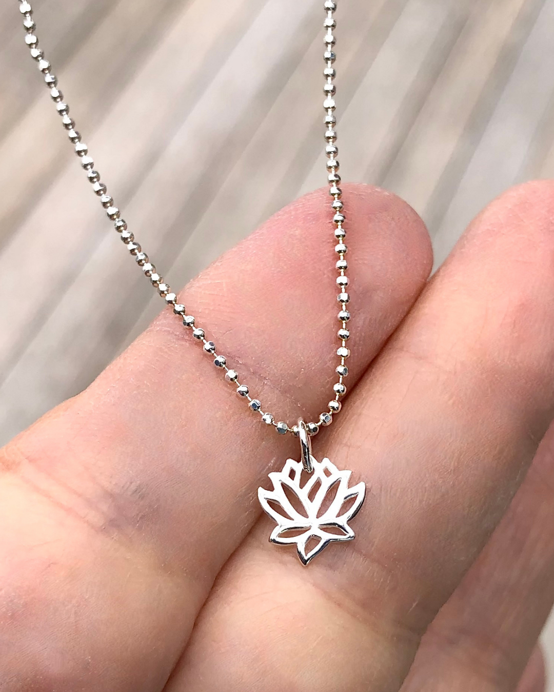 Mother and Daughter Lotus Necklace Set