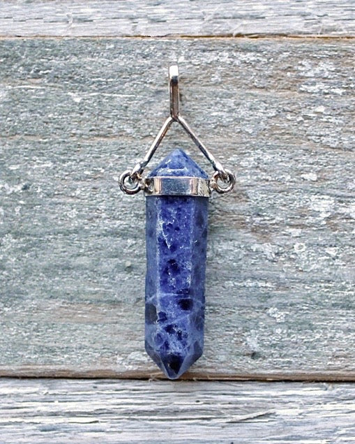 Sodalite Crystal Point Pendant - HONOR YOUR TRUTH