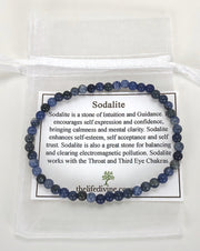 Men's Sodalite 4mm Gemstone Bracelet