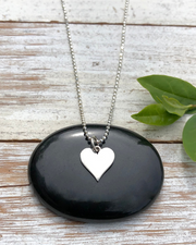 Solid Heart Charm Necklace