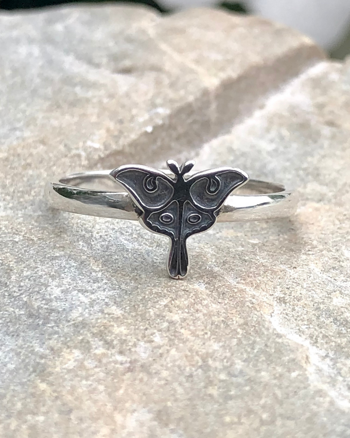 Sterling Silver Luna Moth Ring 