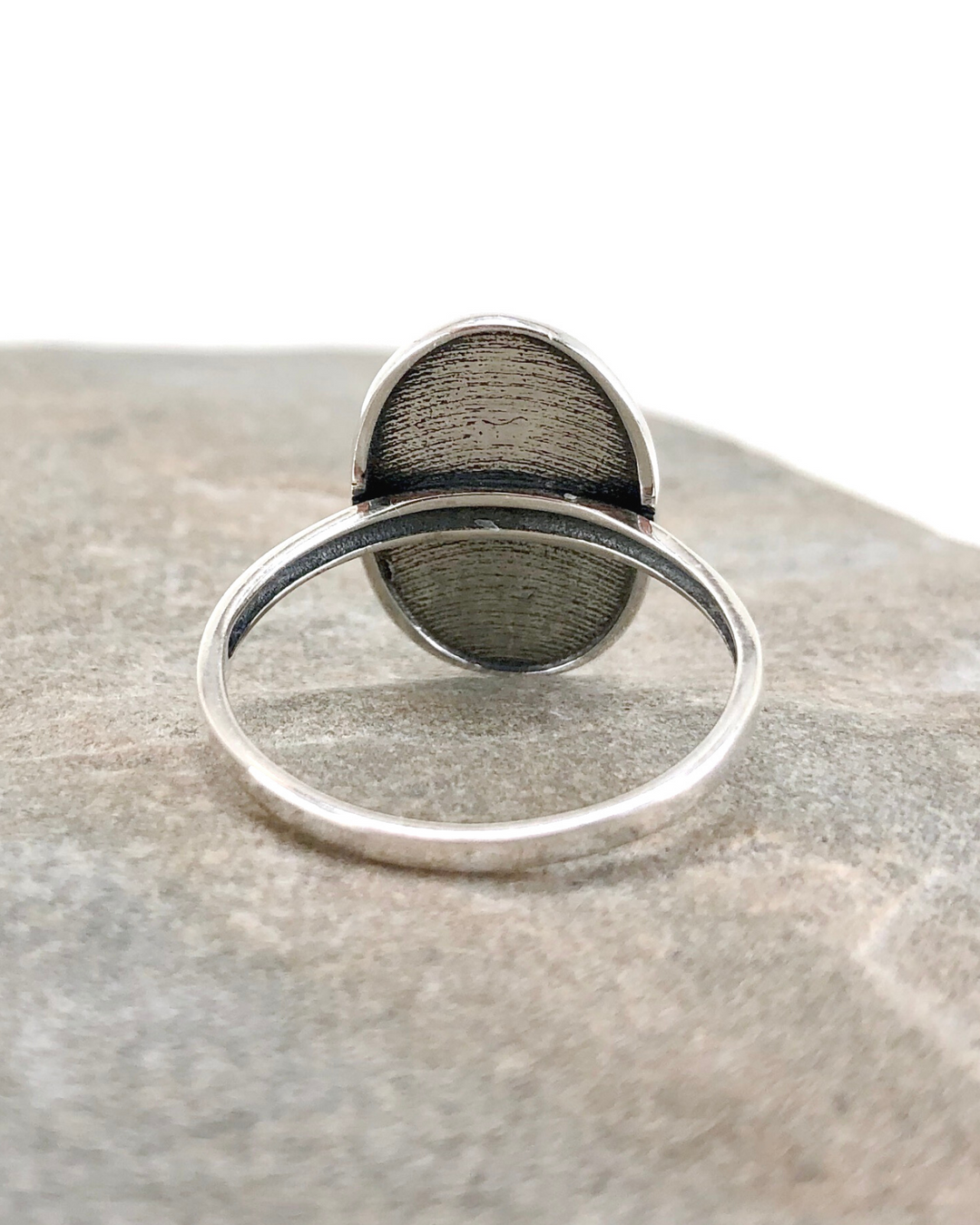 Sterling Silver Ouroboros Ring back view