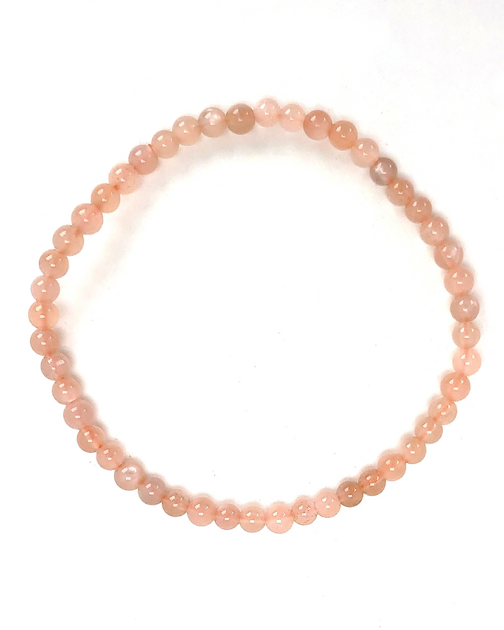 Sunstone 4mm Beaded Gemstone Bracelet