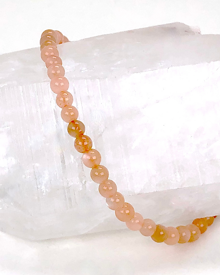 Sunstone 4mm Beaded Bracelet 