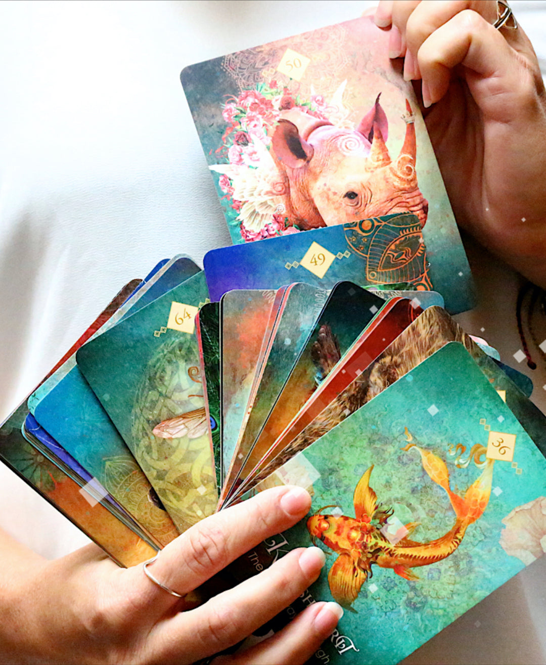 Animal Spirit Cards in Hand