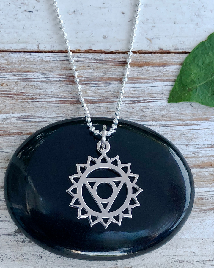 Sterling Silver Throat Chakra Necklace