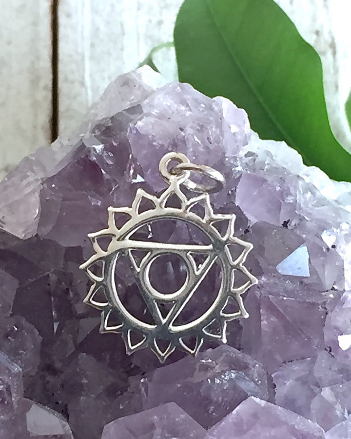 Sterling Silver Throat Chakra Necklace