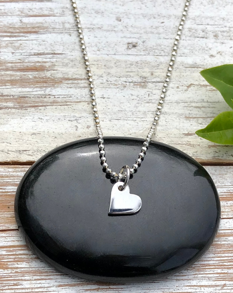 Tiny Hanging Heart Charm Necklace