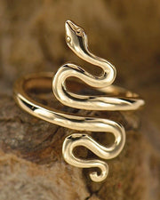 Serpent Ring Bronze Adjustable