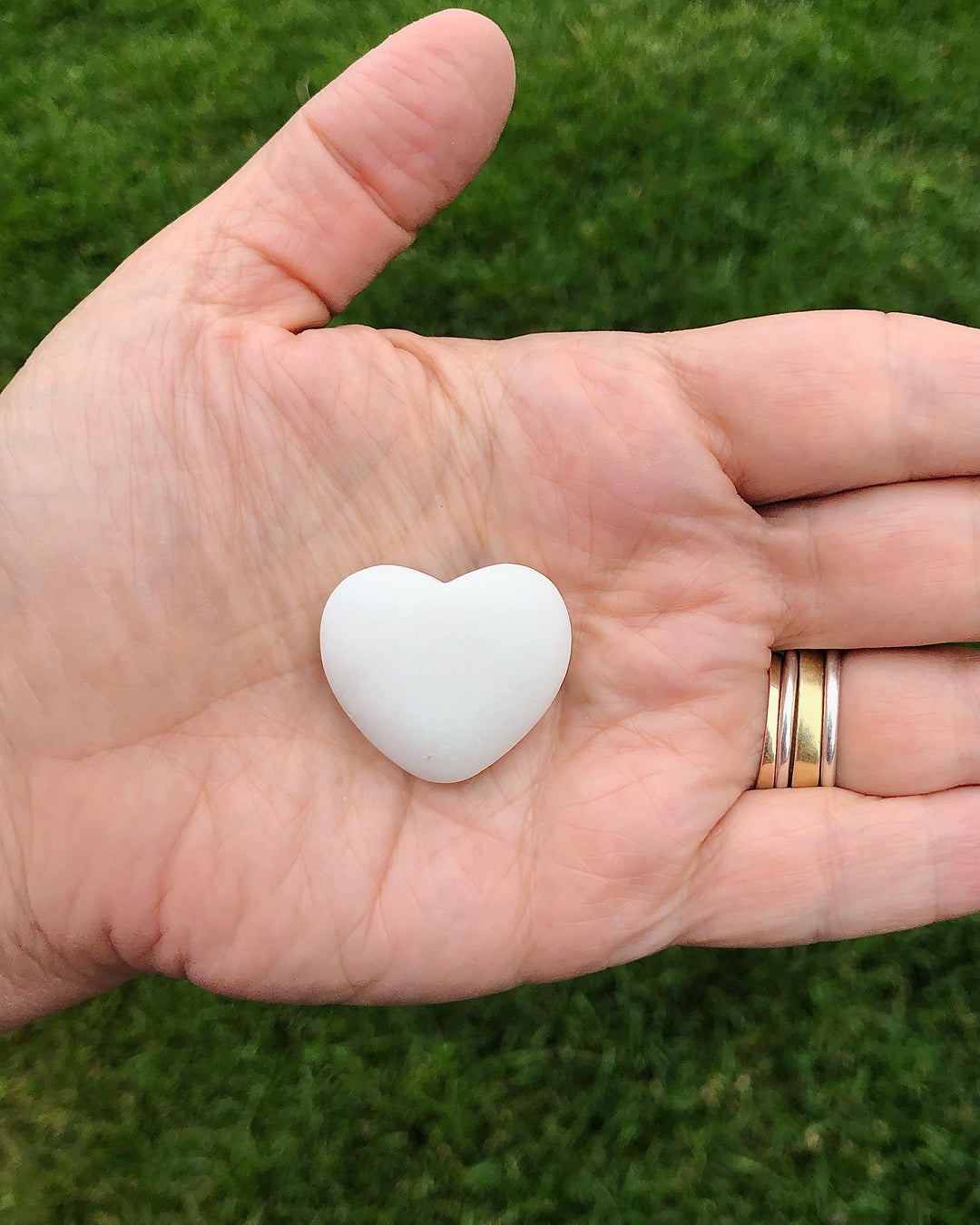 White or Gray Small Marble hearts