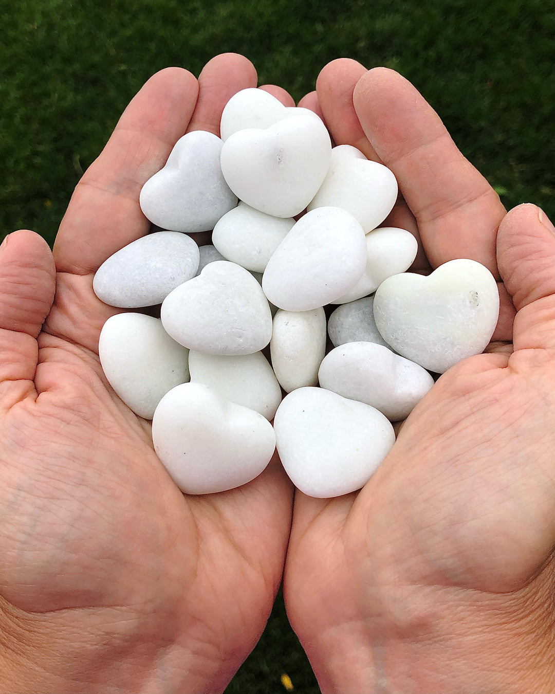 White or Gray Small Marble hearts