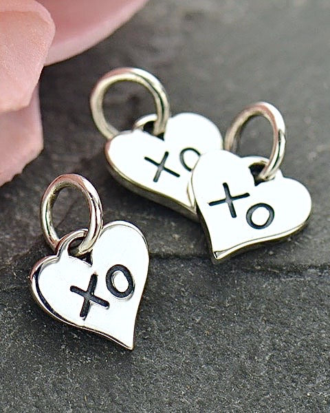 Sterling Silver XO Heart Necklace