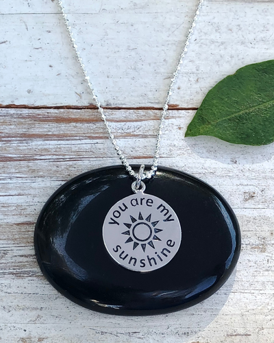 You are My Sunshine Silver Necklace