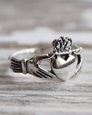 Claddagh Ring Sterling Silver-YOU HOLD MY HEART